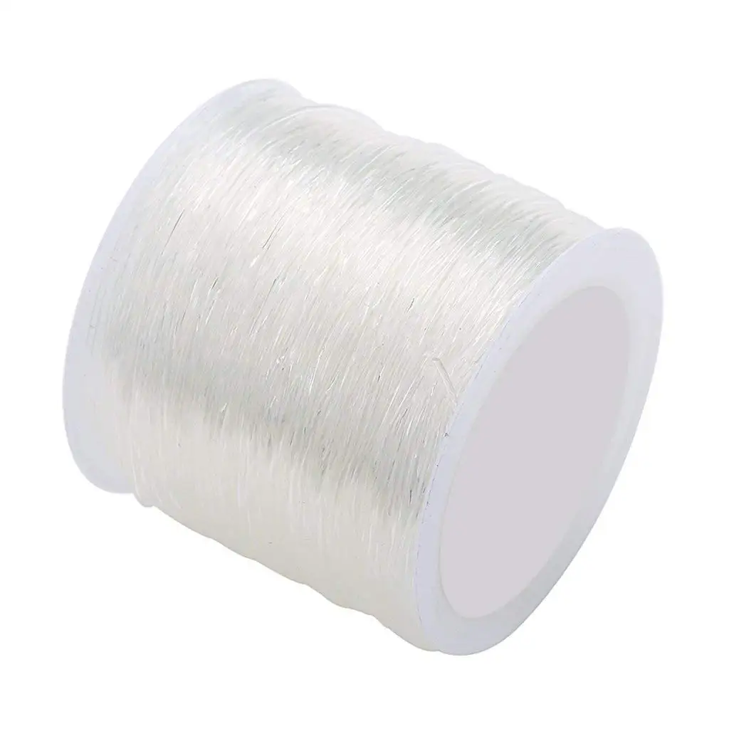 Homyl 1 Roll 100 Meter 0.6mm Strong & Stretchy Cord Clear Crystal Elastic Thread Beading String for Craft Bracelet Necklace Making Homyl 1 Roll 100 Meter 0.6mm Strong & Stretchy Cord Clear Crystal Elastic Thread Beading String for Craft Bracelet Necklace Making