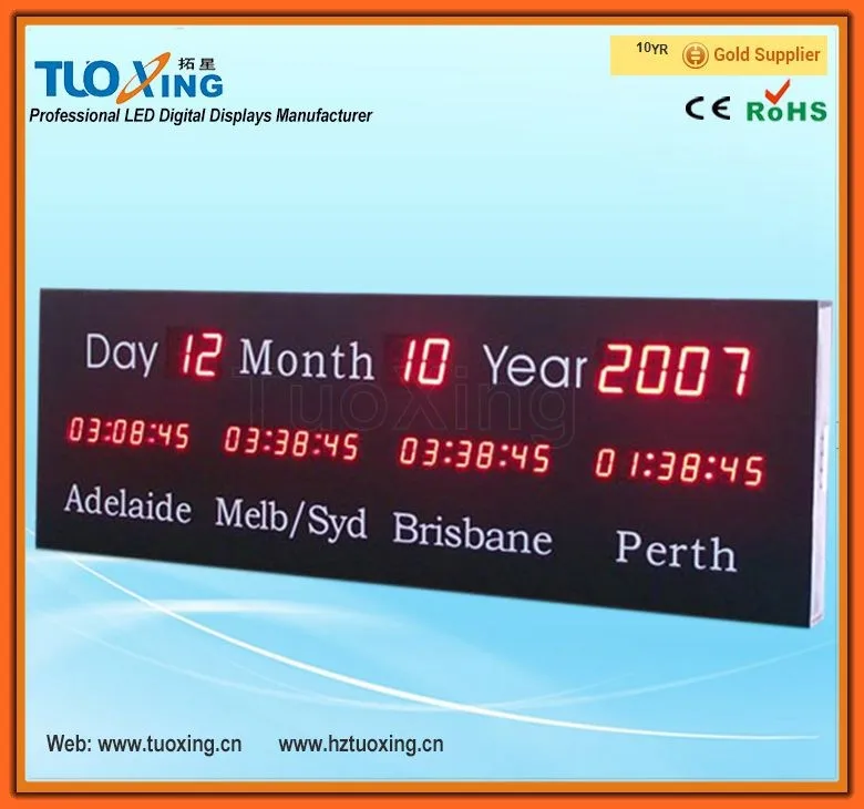 4 Groups Led Digital Multiple Time Zone Clock Buy Multiple Time Zone