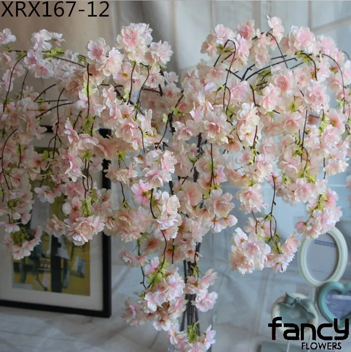Cheap Wholesale Artificial Beautiful Cherry Blossom For Wall Hanging