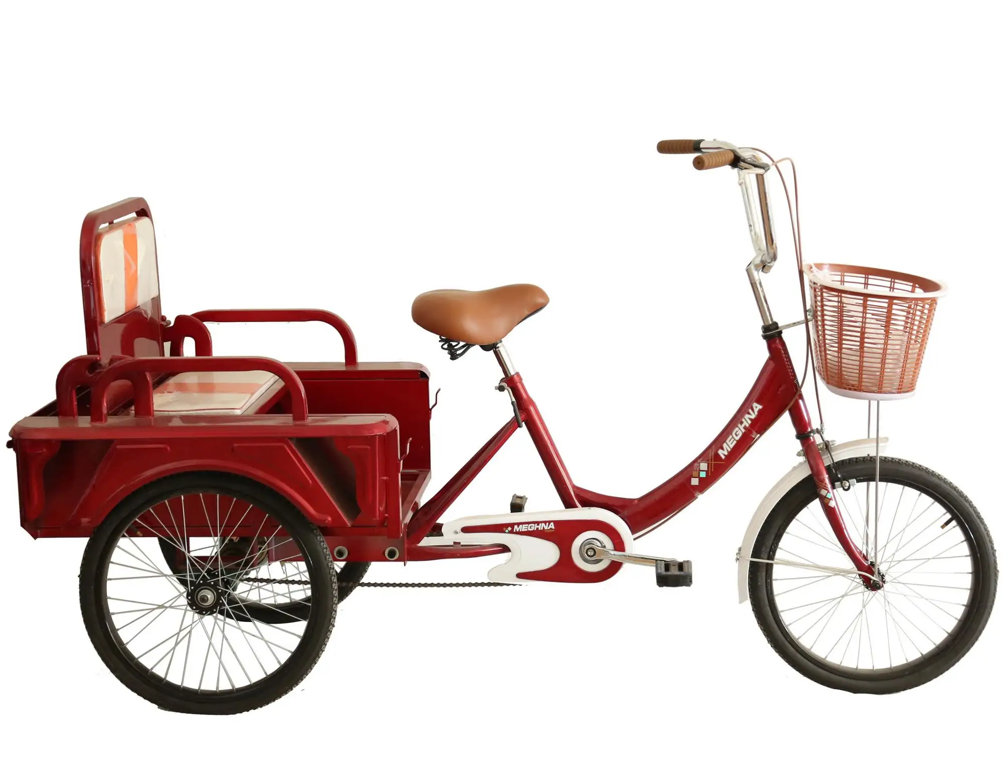 3 wheel surrey rickshaw adult 3 wheel bike tricycle with rear cargo box ...