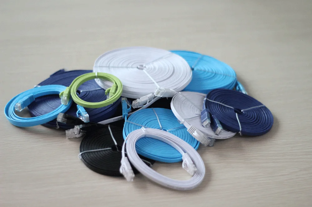 cantell Factory 5m highly flexible flat cable cat6 network patch cord cat6 network cable - ANKUX.COM