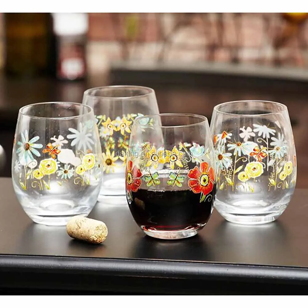 hand blown wine glasses