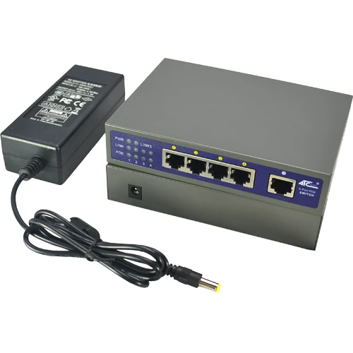 
5 Port PoE Switch with +48V Power adapter (ATC-505P) 
