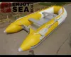 The yellow and white inflatable 320 boat with aluminum floor for sale !!