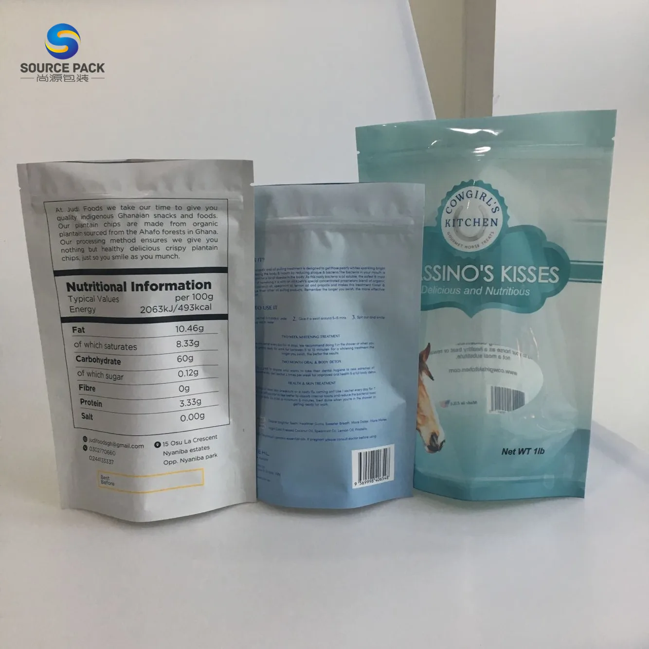 Christmas Zip Lock Gift Bag Stand Up Pouch Mylar Zipper Bag With Round