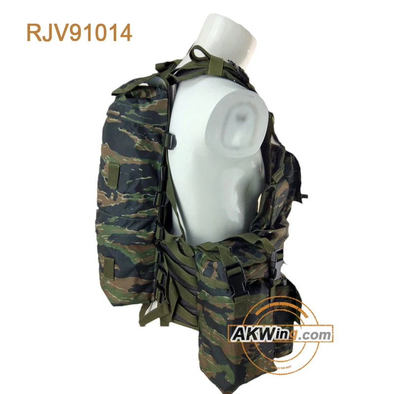 Malaysia Army Tactical Assault Vest Military Combat Vest Tiger Stripe Camouflage Molle Tactical