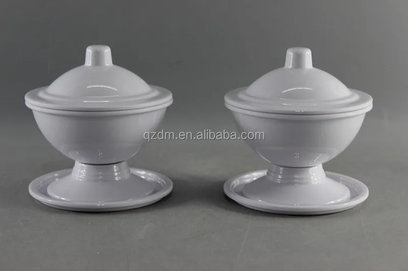 A5 Food Grade Melamine Red Date Dinner Set Plastic Sugar Pot Set