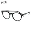 Woman Fashion Tortoise Square Round Retro Glasses Wholesale Demi Color Acetate Optical British Flag Eyewear Frame