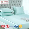 Aqua green 100% silk bed linen silk elastic fitted sheet