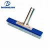 Swimming pool equipment 10 wall brush with polished aluminum back and spring clip