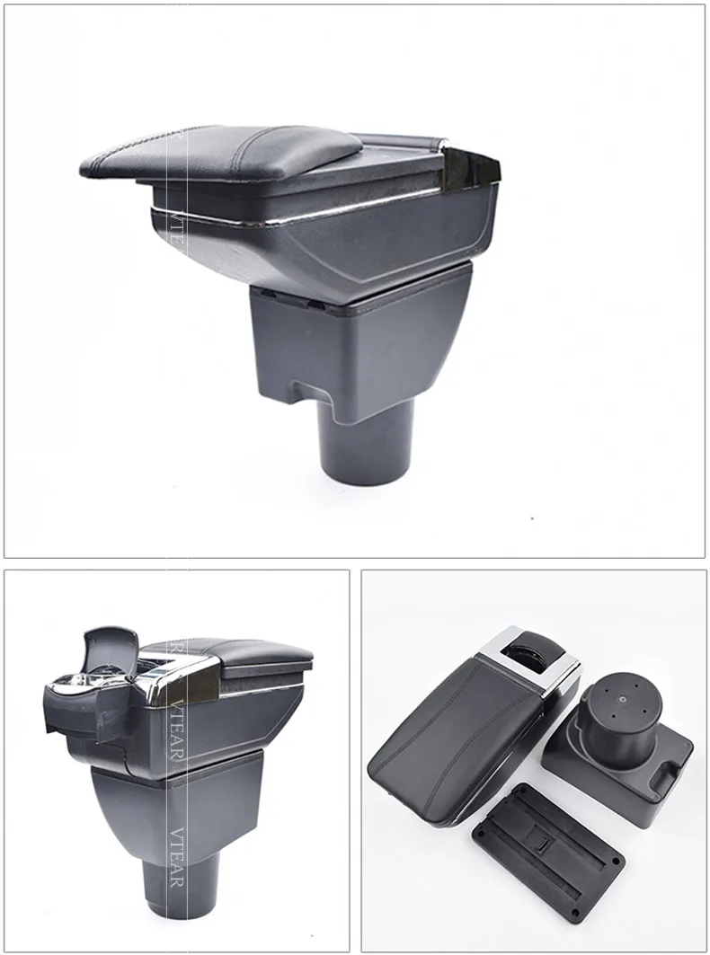 Vtear For Hyundai Getz Armrest Central Store Content Storage Box Cup