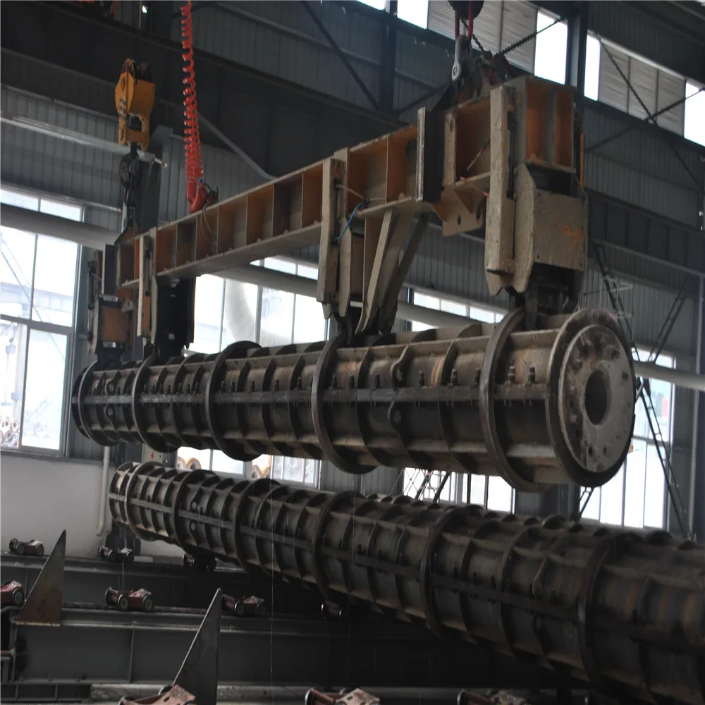 automatic spreader beam/hanging device for precast concrete spun pile mould
