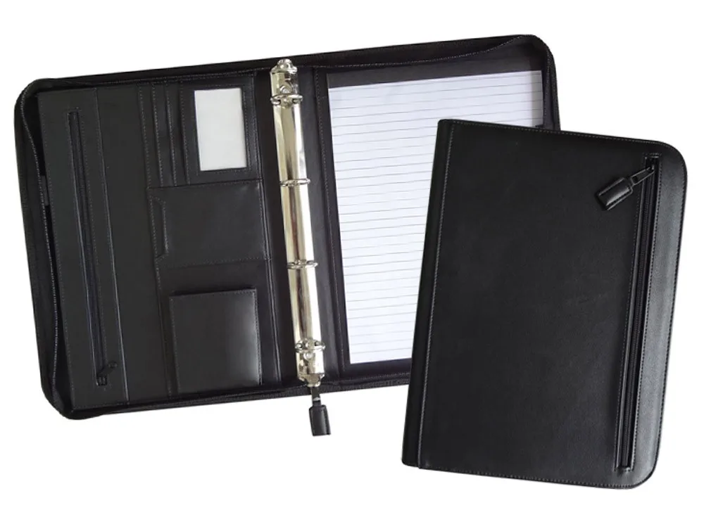 A4 Conference Organiser Manufacture Pu Leather Portfolio File Folder ...