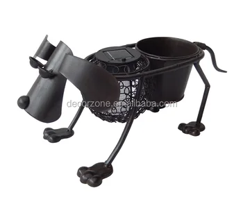 Antique Decorative Dog Metal Plant Pot Holder Antique Decorative Dog Metal Plant Pot Holder