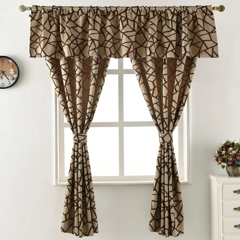 Super September Jacquard Elegant Beaded Curtain Valance For Window