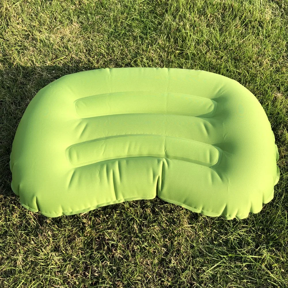 便携式野营充气枕头头织物充气旅行颈部休息枕头舒适有助于更好的睡眠