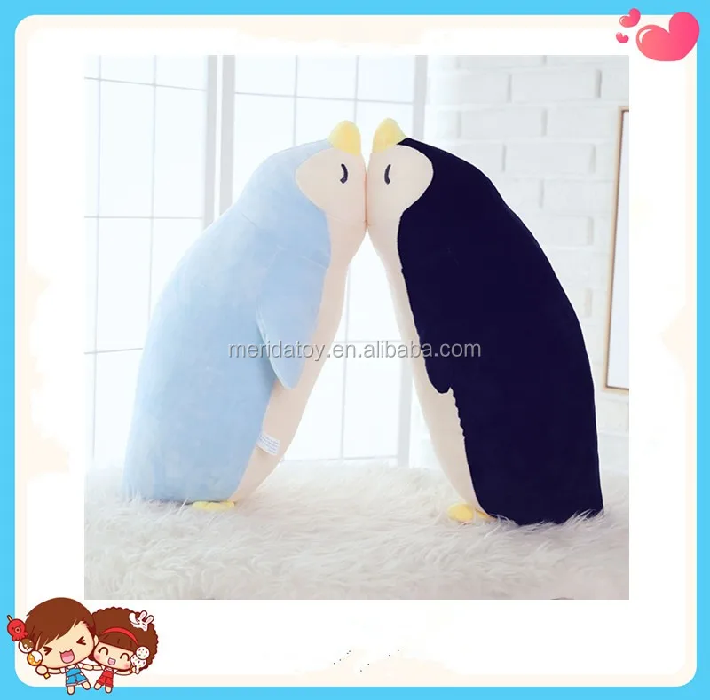 blue penguin pillow