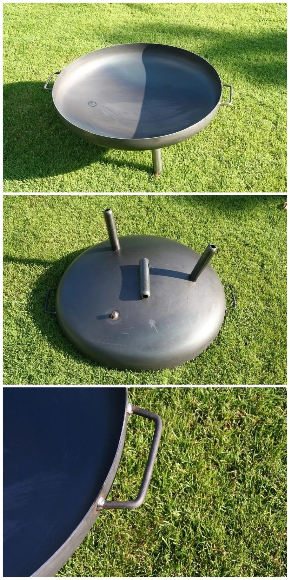 Germany Garden Round Fire Pit Use Wood Burning With Cooking Grate