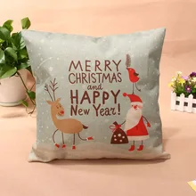 44*44cm Cartoon Printed Cotton Linen Pillow Case Cushion Cover Christmas Home Decorative Cushion Covers E#CH