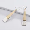 Bohemia Zinc Alloy Two Colors Double Dangle Trapezoid Geometric Drop Earring