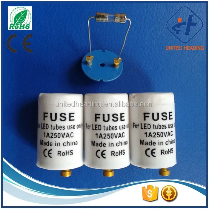 Led Tube Fuse Starter T8 Light Starter 2 Pin Fluorescent Replacment 