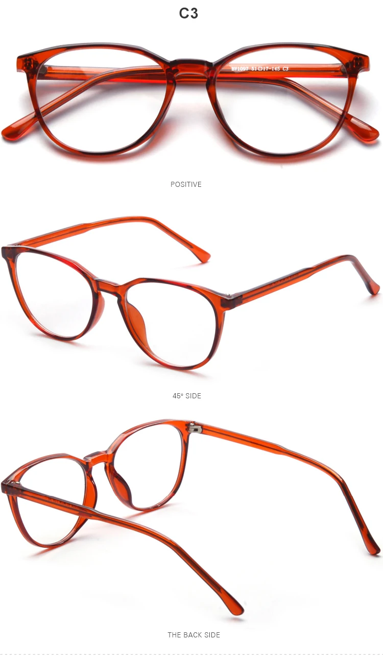 Sample Available Italian Fancy Style Plastic Cp Material Frames Red