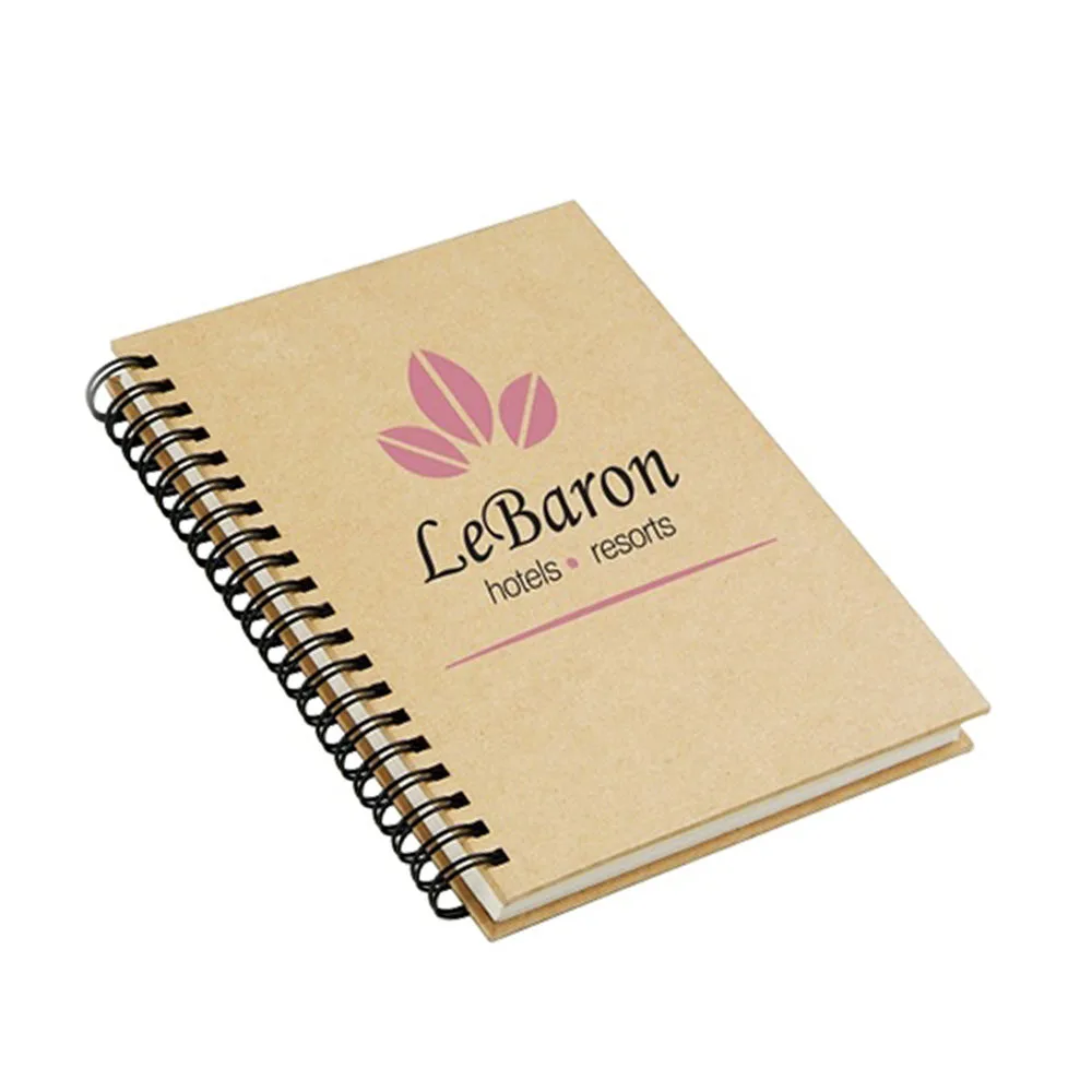 Promotional A5 Note Book Custom Printed Hardcover Planner Dotted Kraft Paper Diary Soft Cover