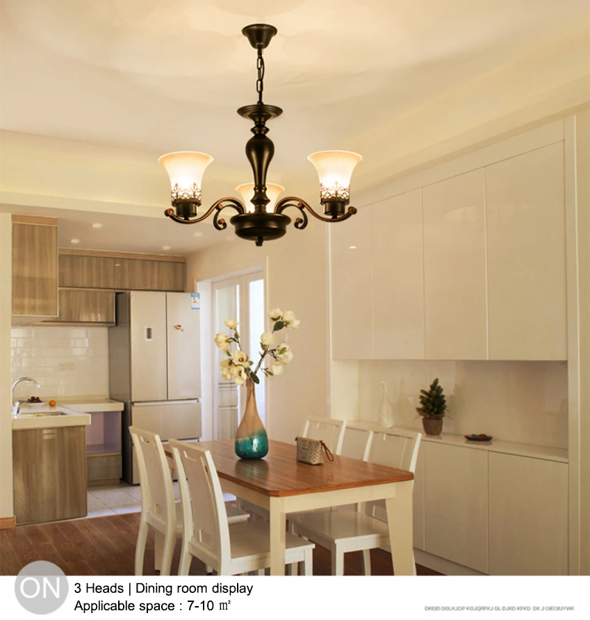 Wholesale 6 8 10 heads modern hotel wrought iron ceiling glass flower crystal pendant chandelier classic