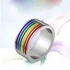 China wholesale websites rainbow cheap sports custom engraved ring