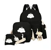 6pcs/Set Backpack Women Canvas laptop Travel Bookbags Teenage Girls School Bags