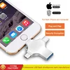 USB 2.0 Flash Drive Metal USB Memory Stick Drive FOUR Functions in One U Flash Disk for iPhone/iPad/android/PC