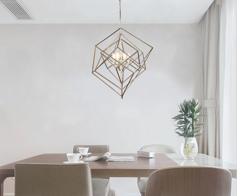 Modern iron art chandelier Italian gold pendant lighting for dining room