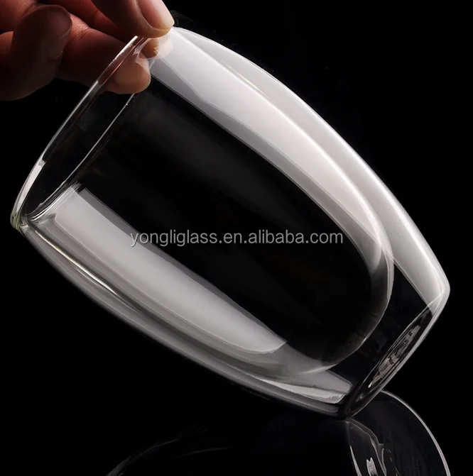 Wholesale cheap drinking glass ,double sided drinking glass,double wall glass