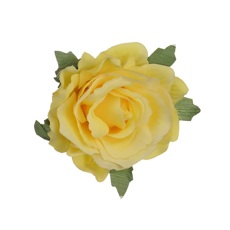New Arrival Colorful Silk Large Artificial Flower Heads Wholesale Rose