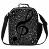 Musical Note Print Insulated Cooler Bag Kid School Lunch Box Warmer Bag