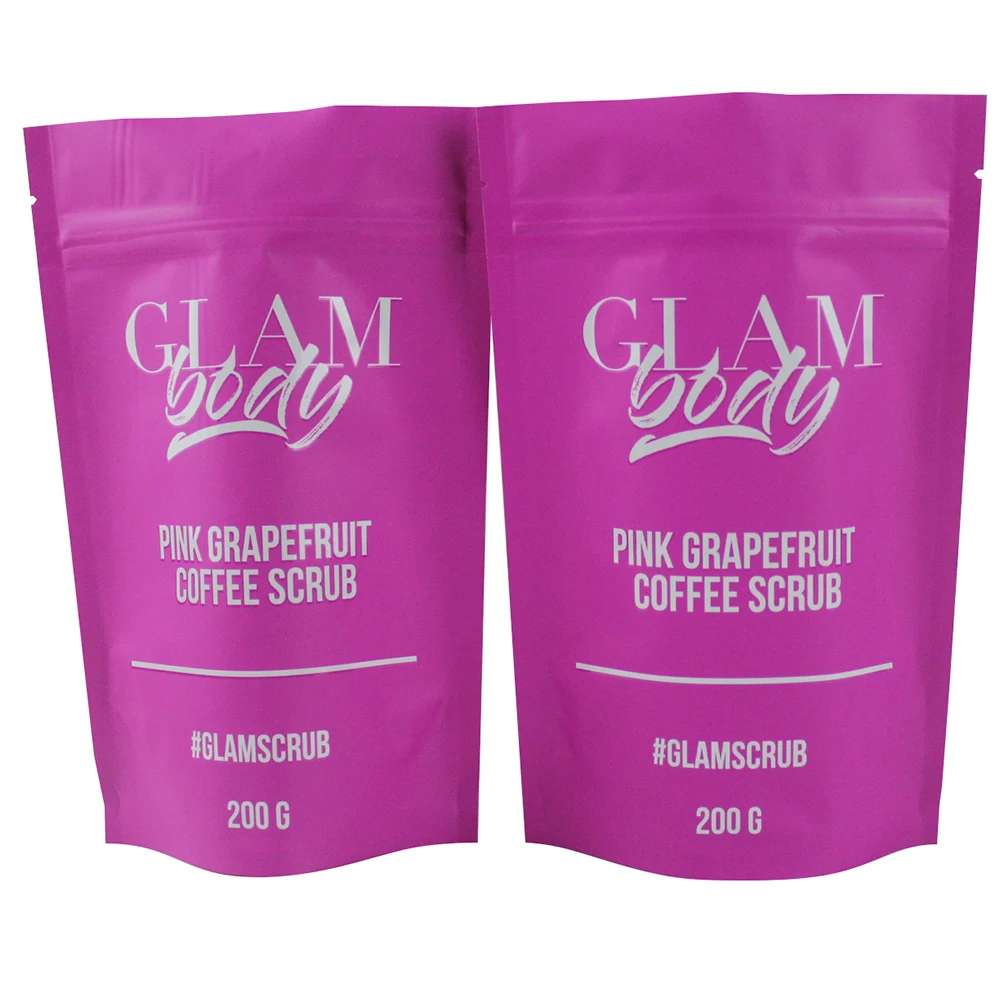Heat Sealed 20g Coffee Body Scrub Packaging Stand Up Foil Lined Plastic