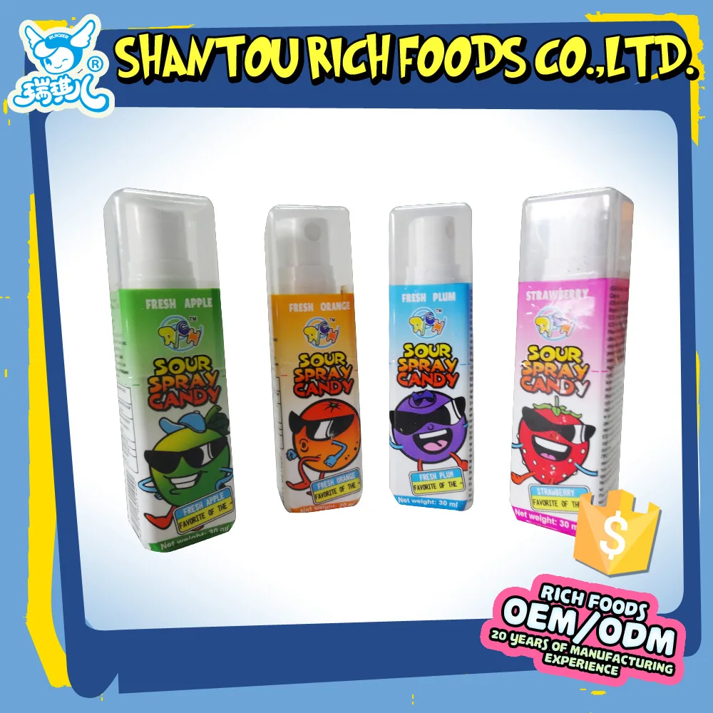 Multiflavor Square Bottle Fruit Spray Liquid Candy Buy Square Bottle