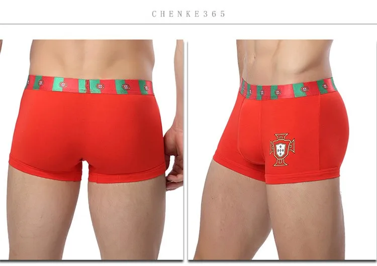 Soccer Male Underwear World Cup Men's Cotton Underwear Flag Board