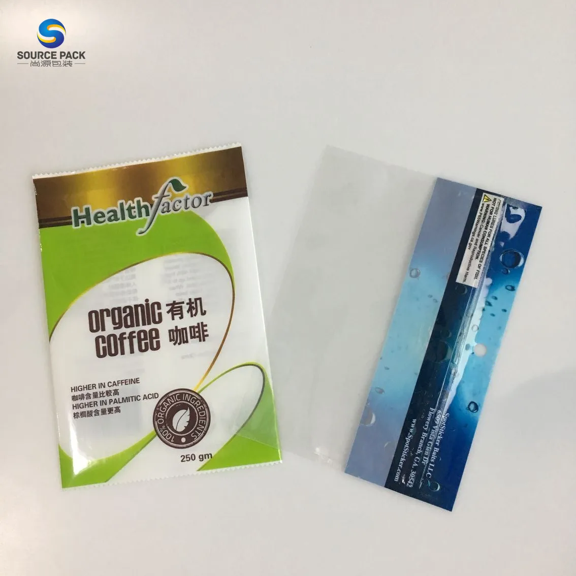 Customized Plastic Three Side Sealed Sachet For Powder Packaging