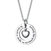 china silver jewelry wholesale hollow circle love heart pendant necklace for girl gift