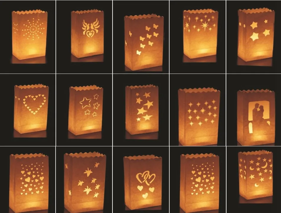 Wholesale Paper Candle Lantern Bag With Sun Design Buy Paper Candle