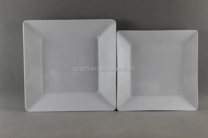 8-9" Melamine Square Plate , White Melamine plate