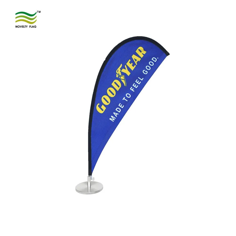 Custom Fiberglass Teardrop Mini Table Desk Polyester Feather Flag for ...