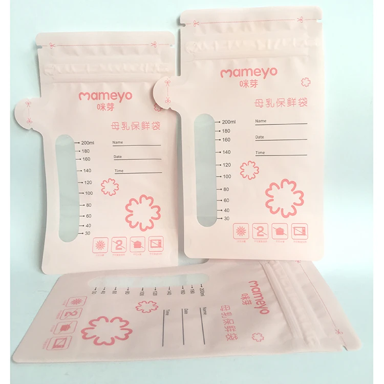 Wholesale 8oz Leak Proof Breast Milk Breastmilk Storage Bags