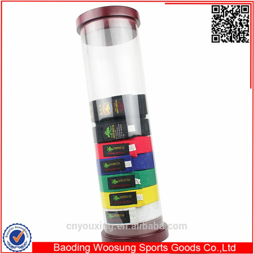 Brand New 10 Level Martial Arts Belt Display Cylinder Karate Tkd Judo