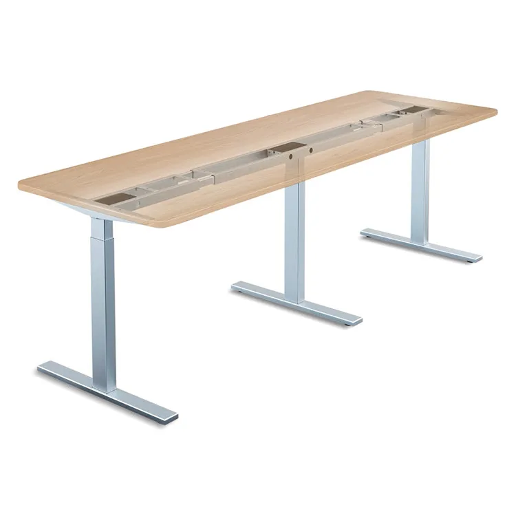 3 Segments Stand Up Desk Adjustable Height For Smart Furniture