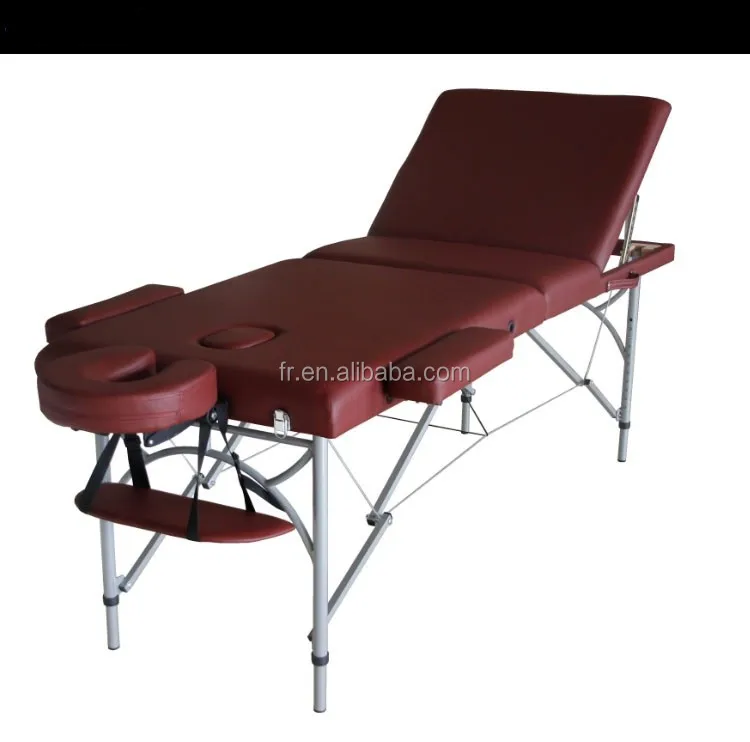 High quality Burgundy Metal Portable massage Chair