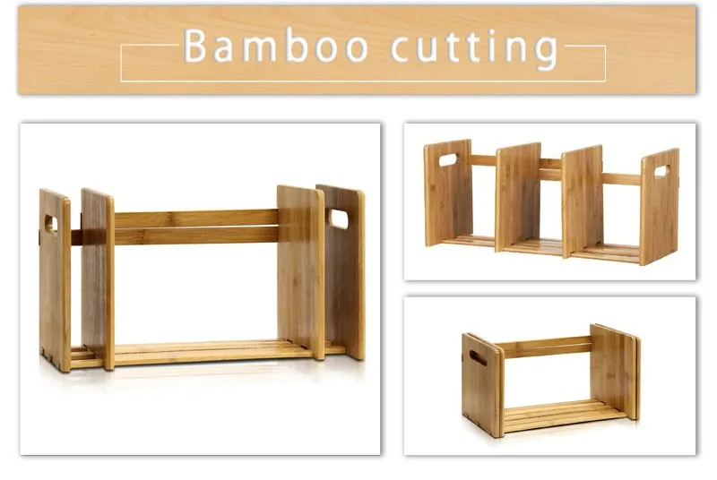 Aonong Bambu  Rak  Penyimpanan Fleksibel adjustable Atas 