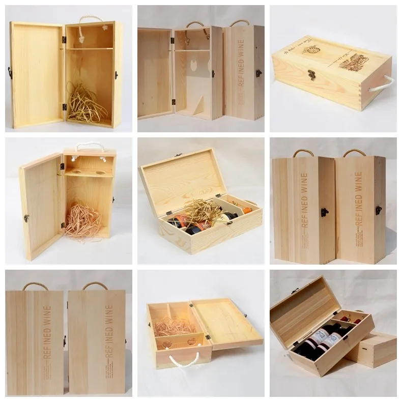 Large Pine Wooden Bottle Box Plywood Slide Lid Wine Box Buy Wooden