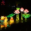 Outdoor waterproof lighted tree silk chinese japanese lantern grow artificial christmas decor lotus flowers led lights for sale